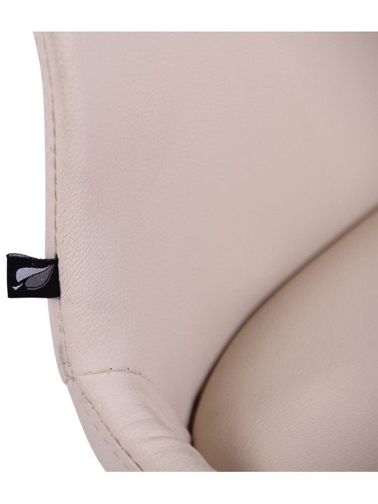 Set van 2 stoelen Luna kunstleer, crème