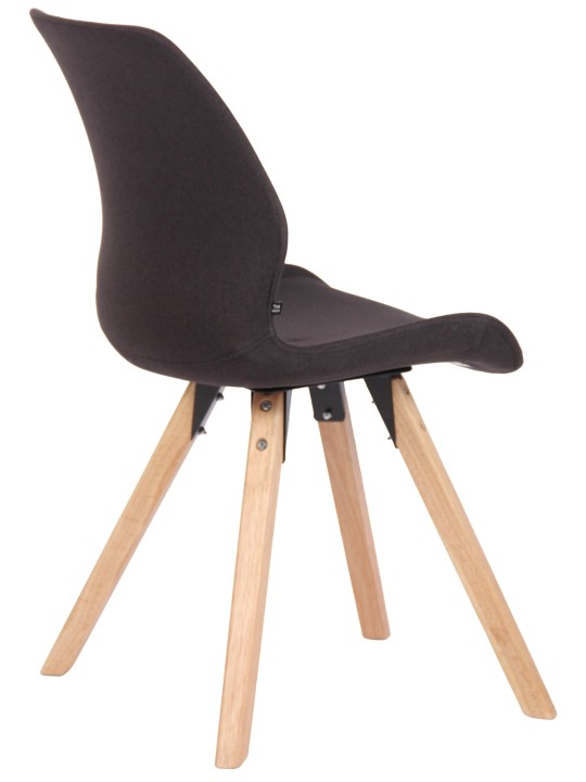 Set van 2 stoelen Luna stof, zwart