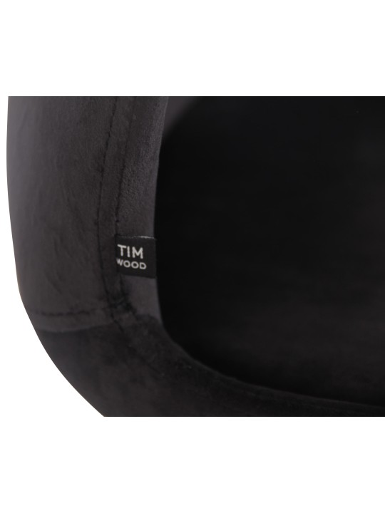 Set van 2 stoelen Luna fluweel, zwart