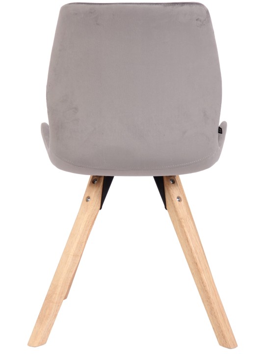 Set van 2 stoelen Luna fluweel, grijs