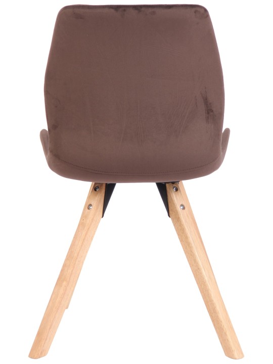 Set van 2 stoelen Luna fluweel, bruin