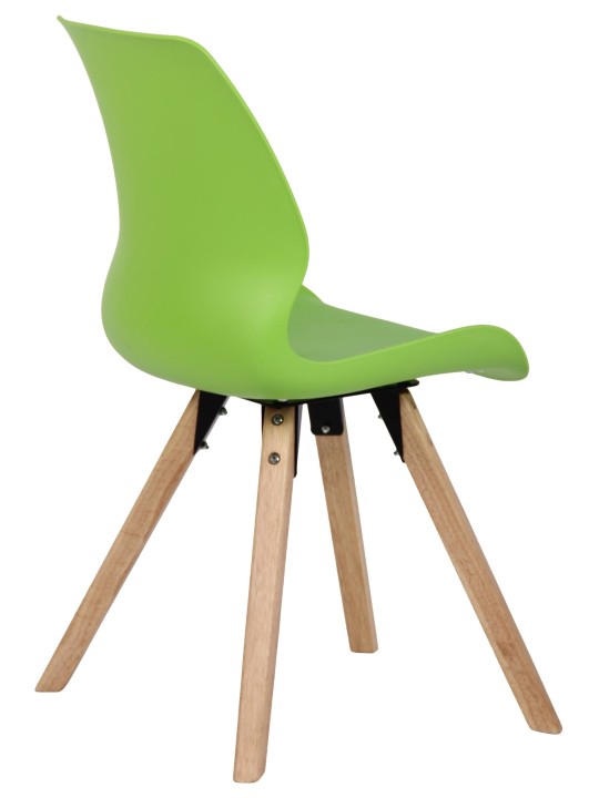 Set van 4 stoelen Luna kunststof, groen