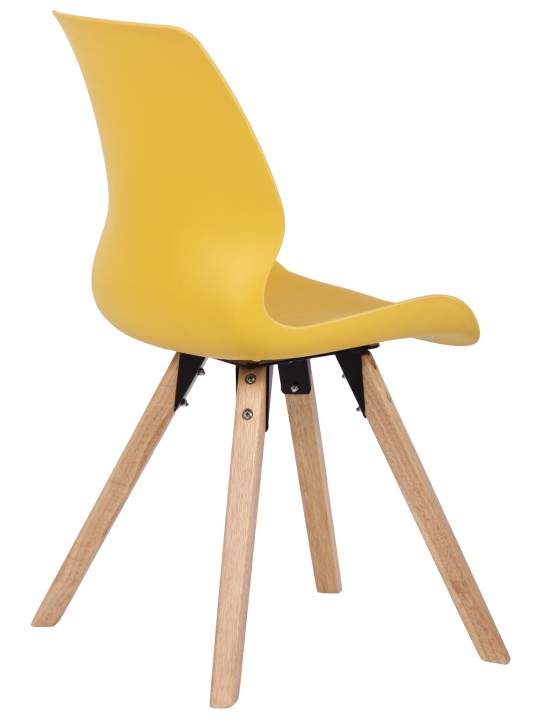 Set van 4 stoelen Luna kunststof, geel Set van 4 stoelen Luna kunststof, geel