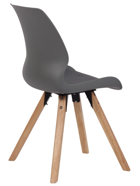 Set van 4 stoelen Luna kunststof, grijs
