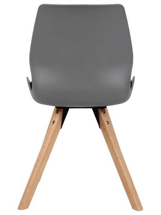 Set van 4 stoelen Luna kunststof, grijs
