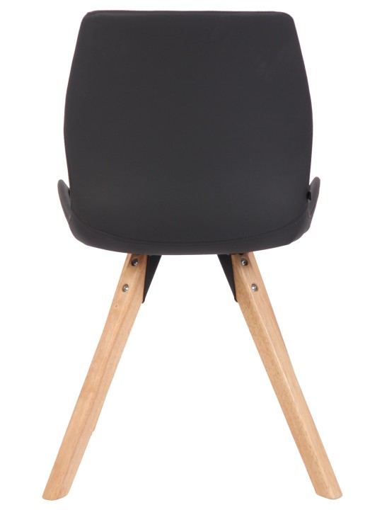 Set van 4 stoelen Luna kunstleer, zwart