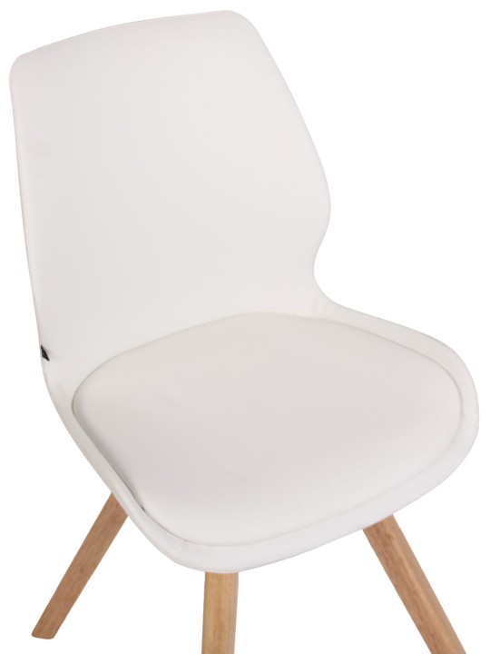 Set van 4 stoelen Luna kunstleer, wit