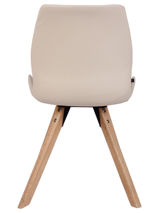 Set van 4 stoelen Luna kunstleer, crème