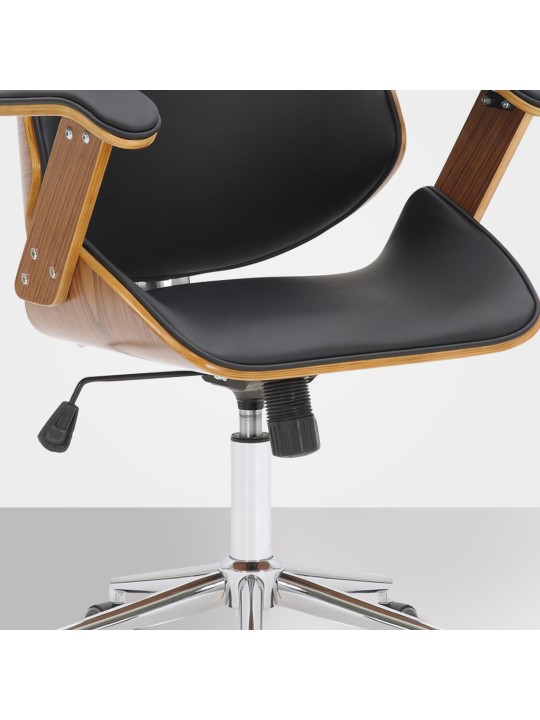 Bureaustoel Chicago kunstleer, walnoot/zwart