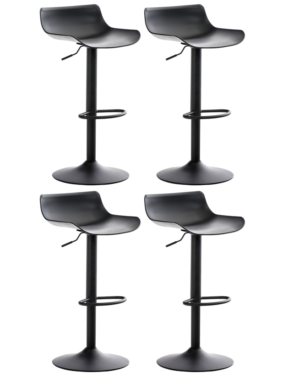 Set van 4 barkrukken Aveiro, zwart