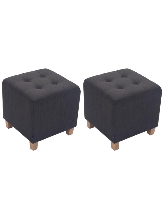 Set van 2 Pharaoh-krukjes, antiek-licht, donkergrijs