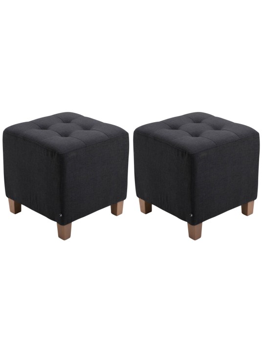 Set van 2 Pharaoh-krukjes, antiek-licht, zwart