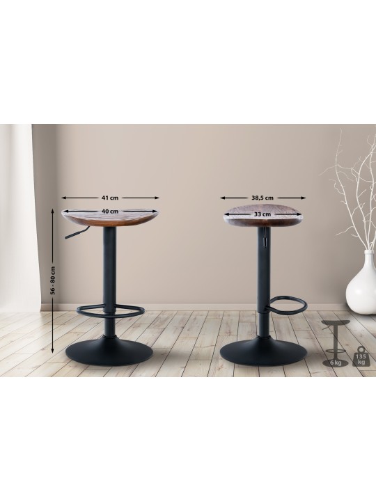 Barkruk Skelde, walnoot