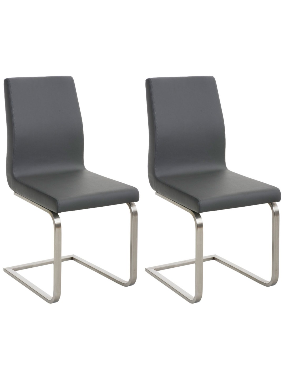 Set van 2 Belfort eetkamerstoelen, grijs