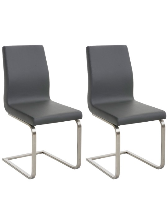 Set van 2 Belfort eetkamerstoelen, grijs