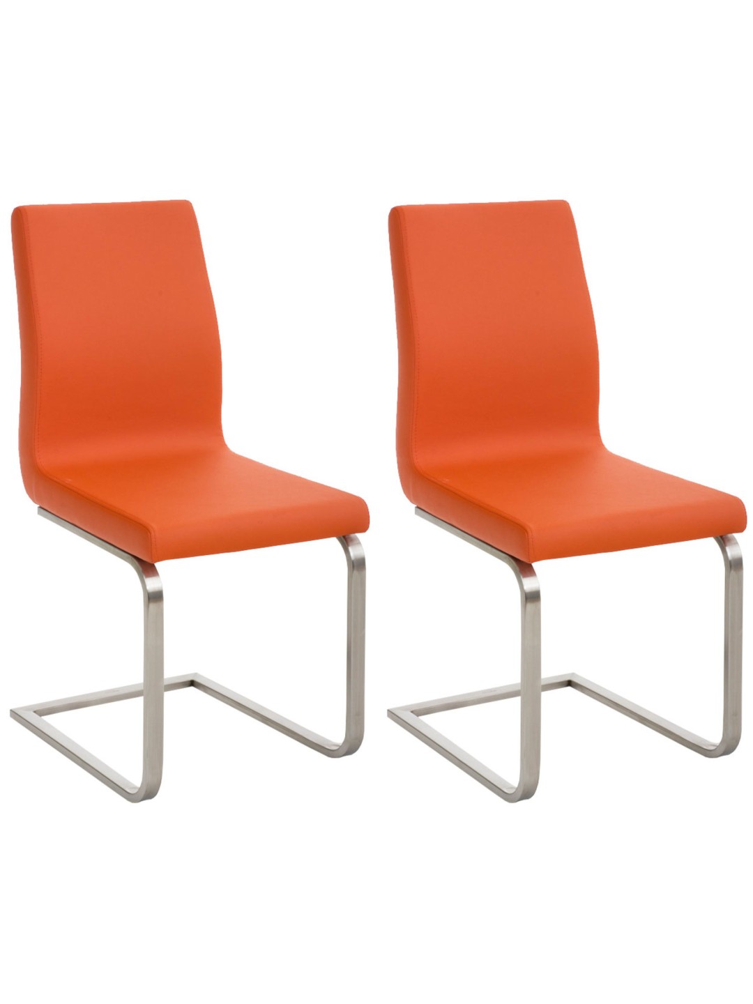 Set van 2 Belfort eetkamerstoelen, oranje
