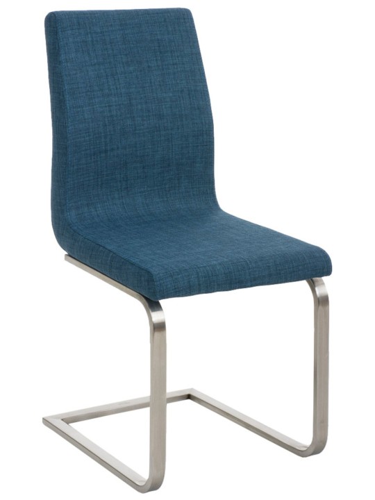 Set van 2 eetkamerstoelen Belfort stof, blauw Set van 2 eetkamerstoelen Belfort stof, blauw