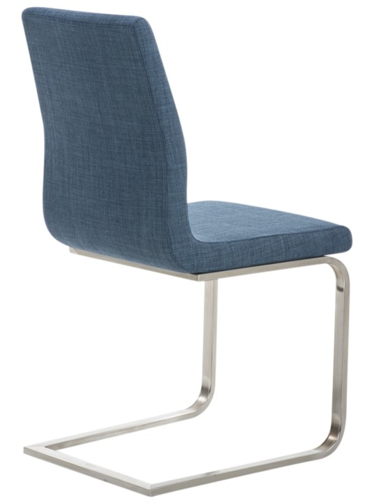 Set van 2 eetkamerstoelen Belfort stof, blauw Set van 2 eetkamerstoelen Belfort stof, blauw