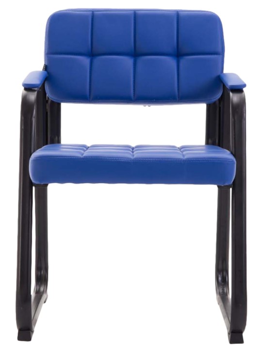 Set van 2 bezoekersstoelen Canada B kunstleer, blauw