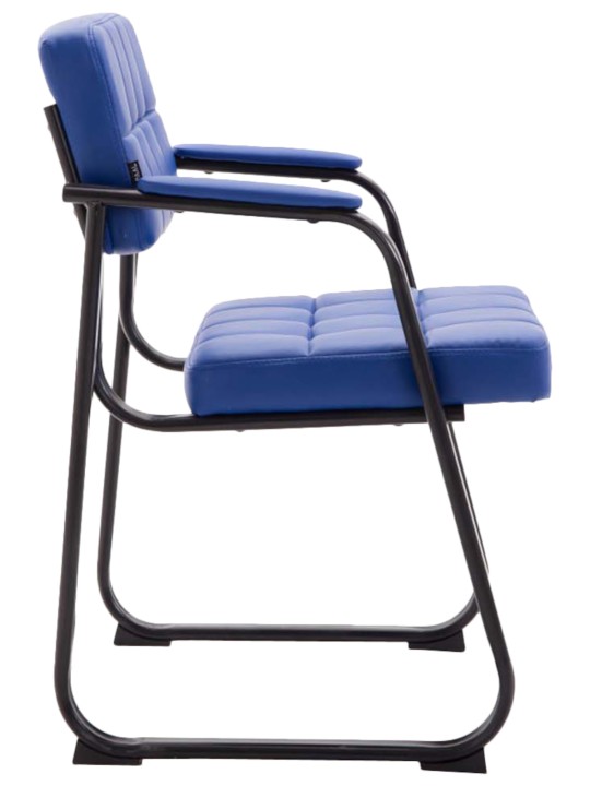 Set van 2 bezoekersstoelen Canada B kunstleer, blauw