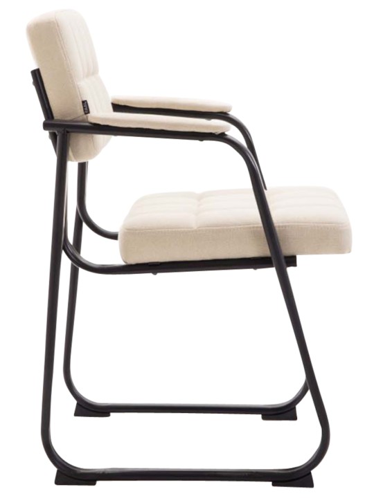 Set van 2 bezoekersstoelen Canada B kunstleer, crème