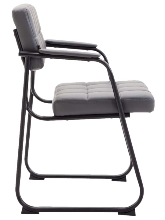 Set van 2 bezoekersstoelen Canada B kunstleer, grijs