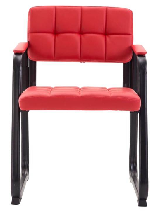 Set van 2 bezoekersstoelen Canada B kunstleer, rood