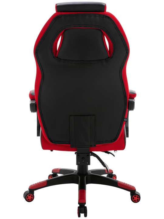 Bureaustoel Clovis kunstleer, zwart/rood