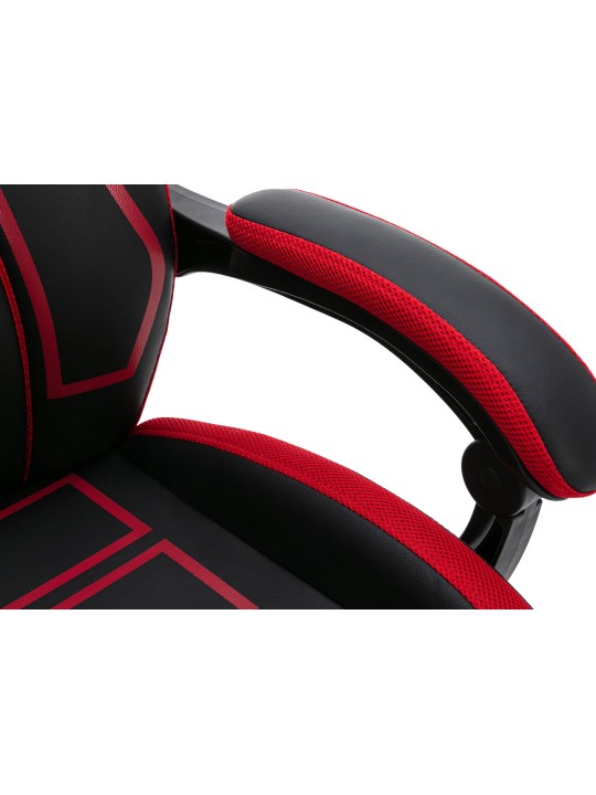 Bureaustoel Clovis kunstleer, zwart/rood