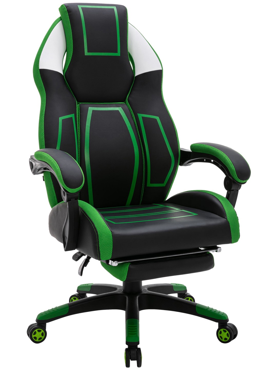 Bureaustoel Clovis kunstleer, zwart/groen