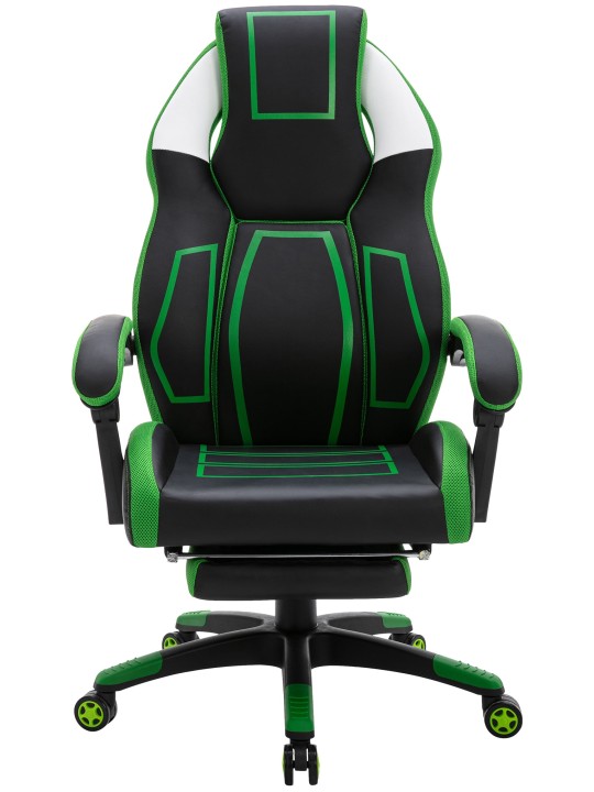 Bureaustoel Clovis kunstleer, zwart/groen