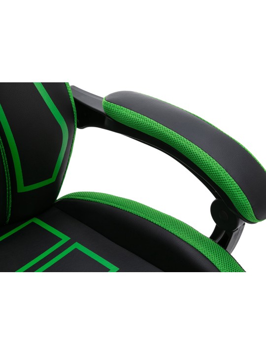 Bureaustoel Clovis kunstleer, zwart/groen