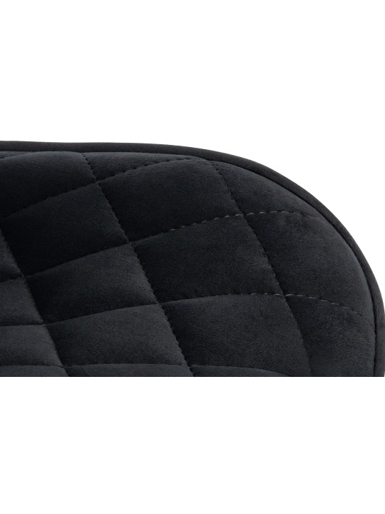 Barkruk Minosa fluweel, zwart