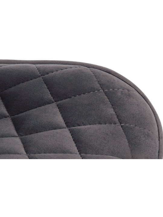 Barkruk Minosa fluweel, donkergrijs