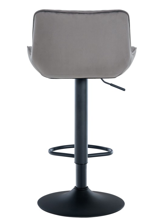 Set van 2 barkrukken Minosa fluweel, donkergrijs