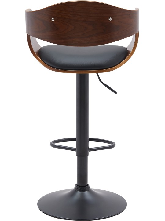 Barkruk Kingston B kunstleer, walnoot/zwart