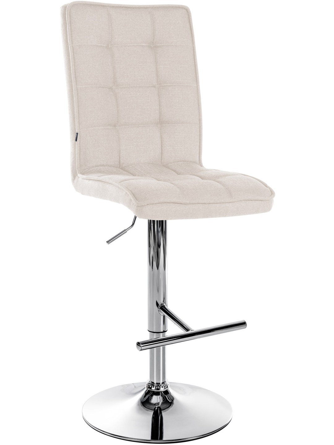 Barkruk Peking V2 stof chroom, crème