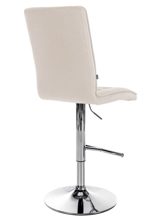 Barkruk Peking V2 stof chroom, crème