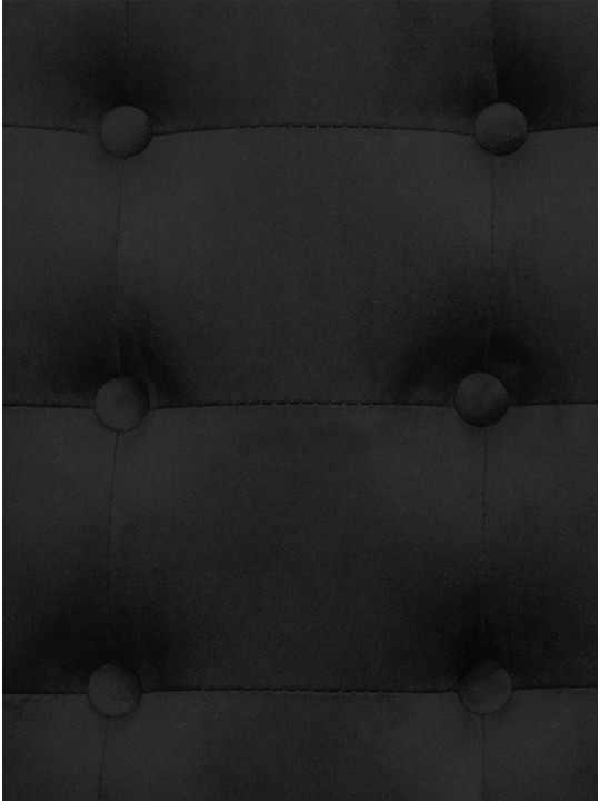 Ligstoel Avon fluweel, zwart