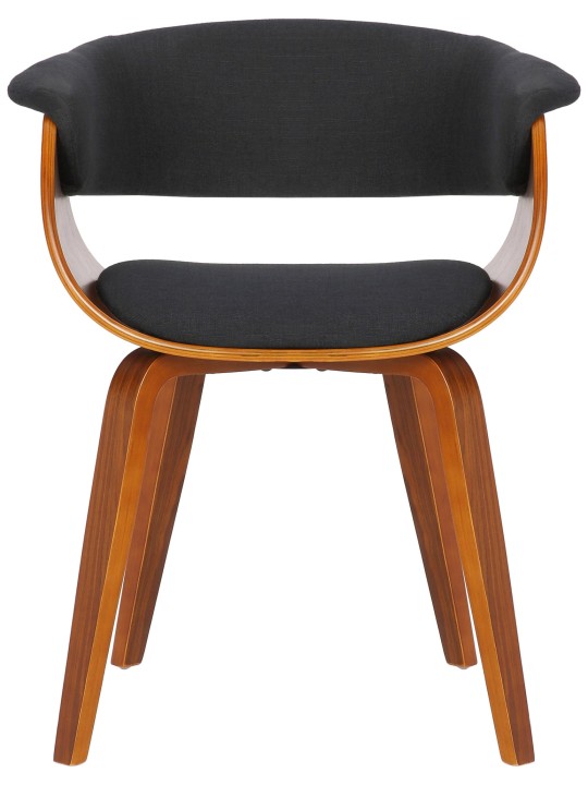 Stoel Bruce stof walnoot, zwart