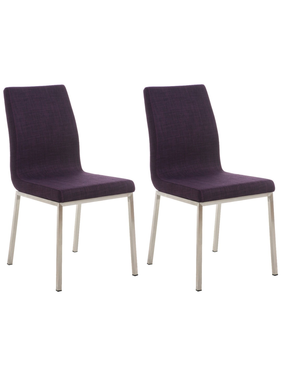 Set van 2 eetkamerstoelen Colmar stof, lila