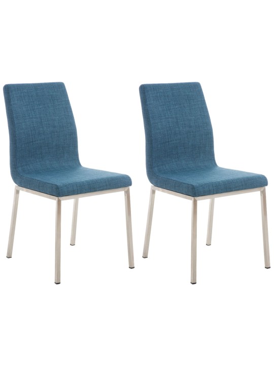 Set van 2 eetkamerstoelen Colmar stof, blauw Set van 2 eetkamerstoelen Colmar stof, blauw