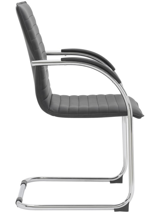 Set van 2 bezoekersstoelen Tira kunstleer, zwart