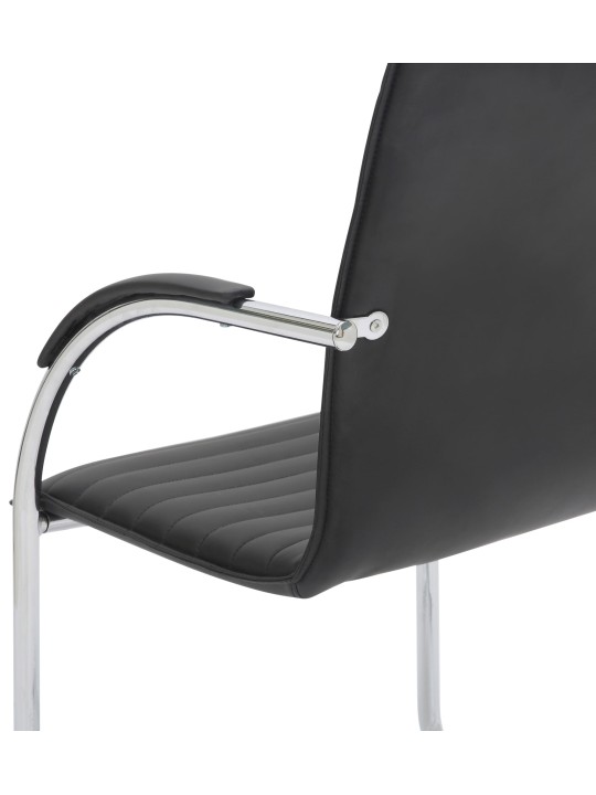 Set van 2 bezoekersstoelen Tira kunstleer, zwart