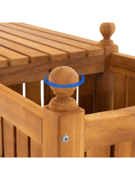 Teakhouten bank Boston, teak Teakhouten bank Boston, teak