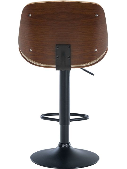 Barkruk Nova kunstleer, walnoot/crème