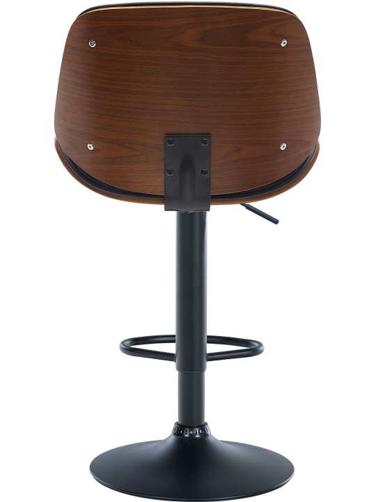 Barkruk Nova kunstleer, walnoot/zwart