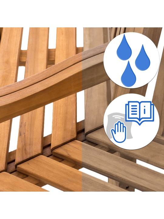 Sonja boombank met armleuningen 200 cm, teak