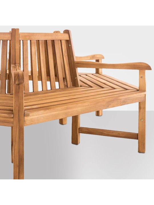 Sonja boombank met armleuningen 200 cm, teak