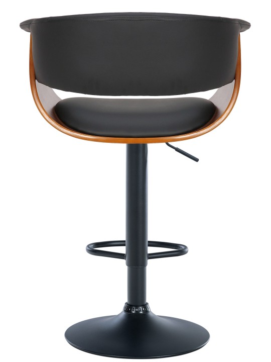 Barkruk Vestaals kunstleer, walnoot/zwart